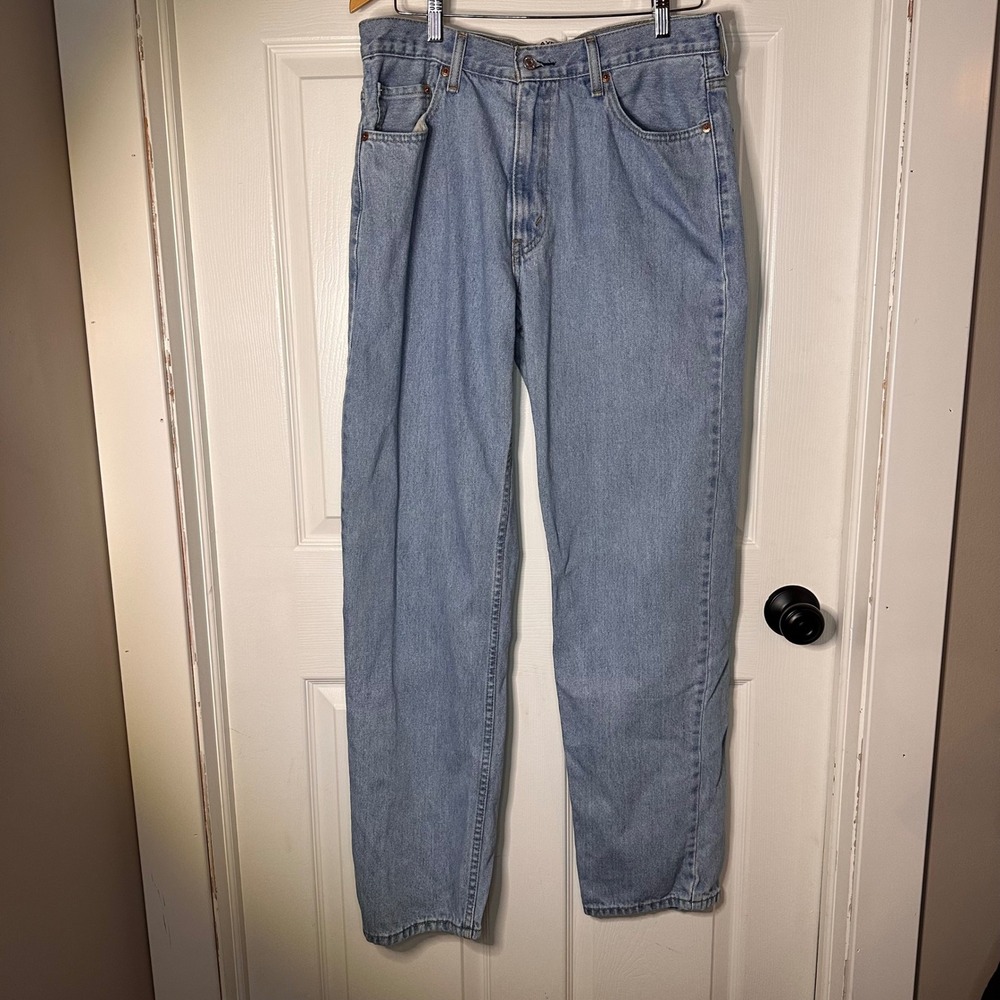 Levi's 550‎ Relaxed Fit Tapered Leg Light Wash Blue Denim Jeans Mens 34x34